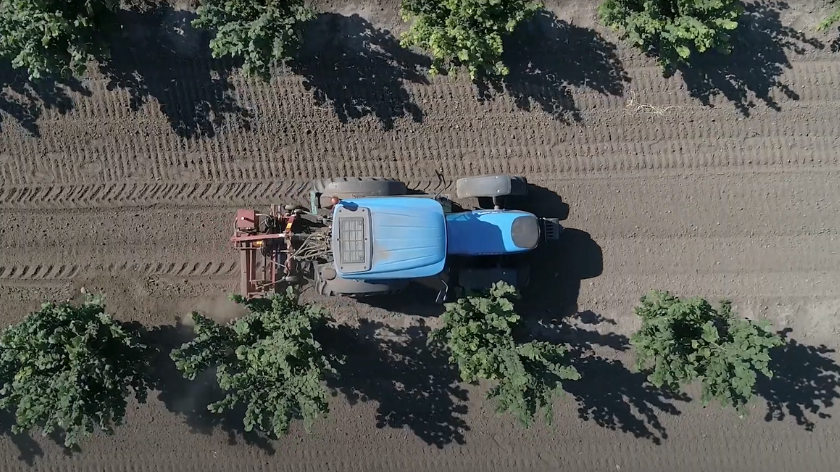 traktor u zasadu leske iz drona