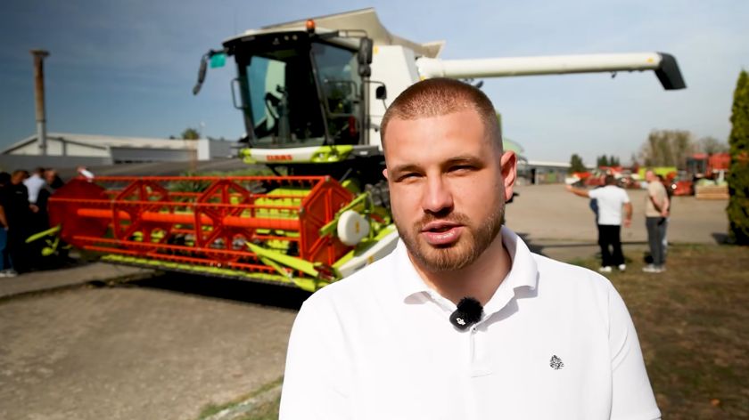 Adelin Vereš: Više od 600 hektara u sezoni: „Sipaj i vozi“ © AGROmedia/Youtube screenshot CLAAS Evion